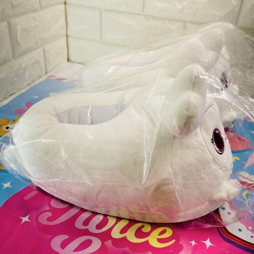 [USED] Dahyun TWICE LOVELYS Plush Slippers + Original Bag