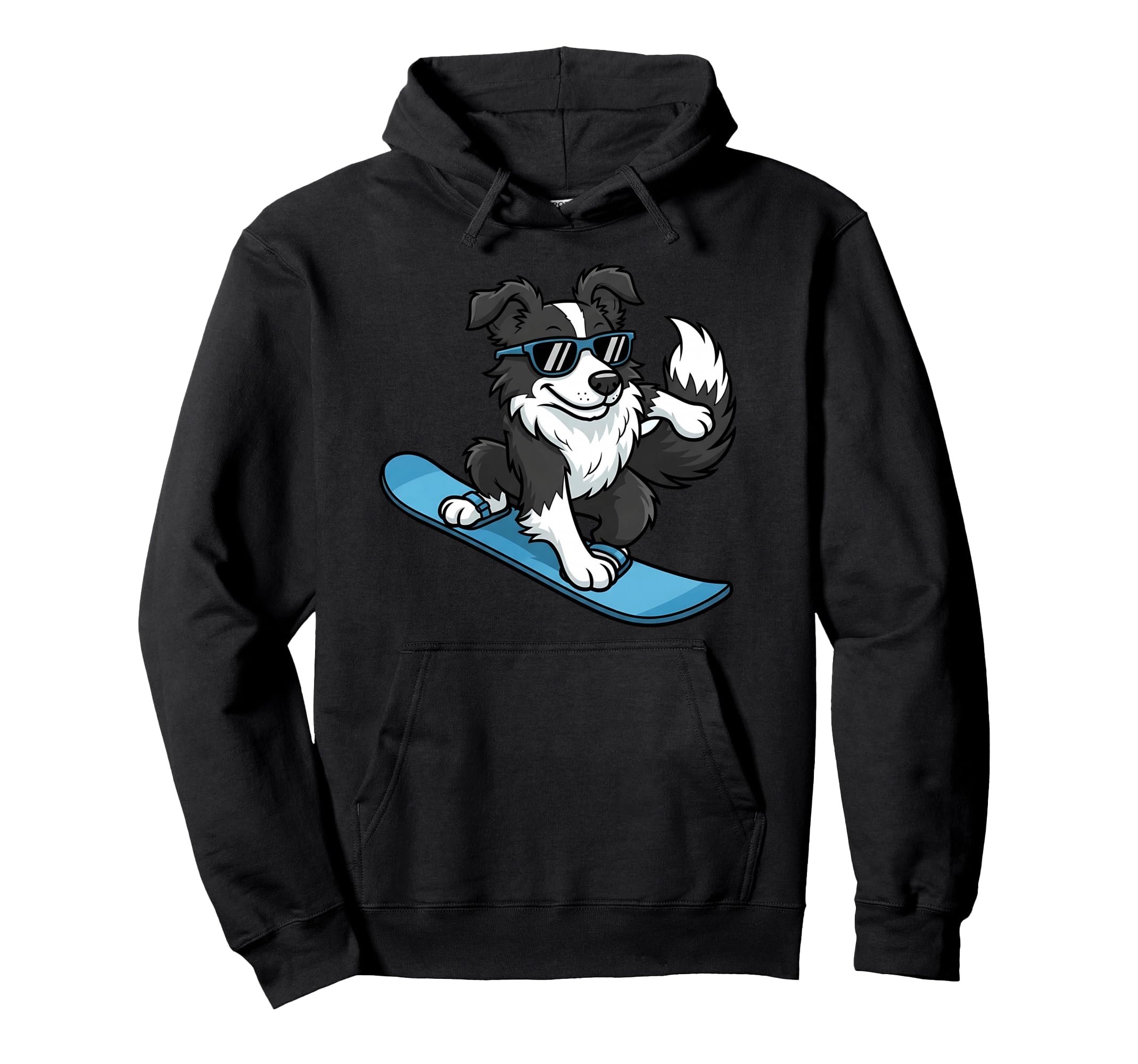 

Border Collie Sunglasses Dog Snowboarding Cool Winter Sports Anime Character Hoodie