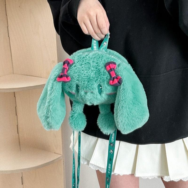 Cartoon Hatsune Miku Two-dimensional Doll Plush Bag Cute Hatsune Anime Peripheral  Soft Shoulder Bag Children's Christmas Gifts