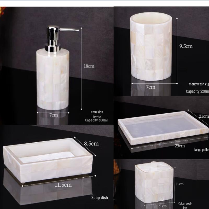 

Xiao Yue Ya Creative Shell 5-Piece Bathroom Accessory Set