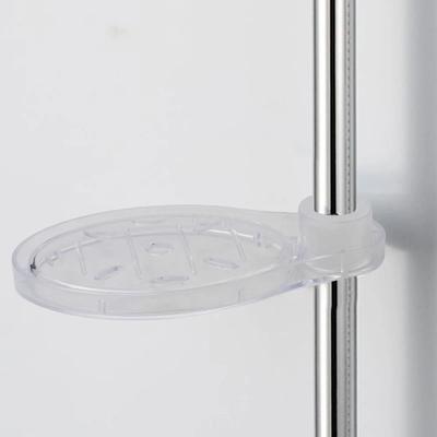Kunststoff Seifenschale Tablett für Aufsatz-Gleitschiene 1 Stück Badezimmer Halter Aufbewahrung Duschplatte 22mm Transparent Praktisch