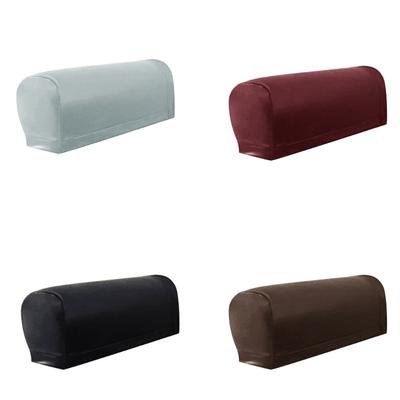 2pcs Elastic Furniture Arm Covers With 4 Slip Proof Pad Waterproofie Protection For Sofa Chair Decoration