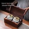 Renowned Wuyi Rock Da Hong Pao Ceramic Tea Gift Box - Double Ceramic Can