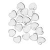 20pcs DIY Heart Shaped Pendant Stainless Steel Pendant with Hole Jewelry Making Accessory(Steel Color 6.5 x 7mm)