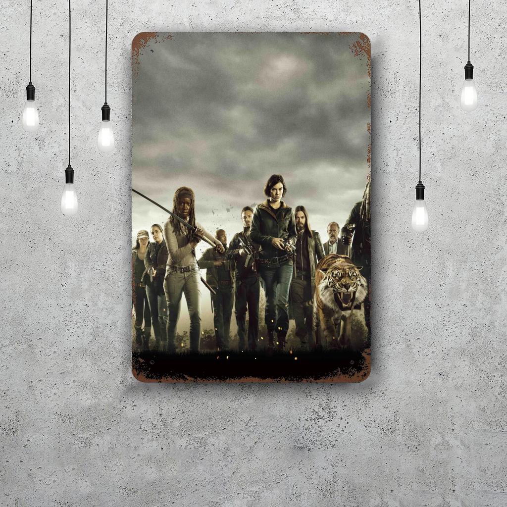 telltale the walking dead Decor Poster Vintage Tin Sign Metal Sign Decorative Plaque for Pub Bar Man Cave Club Wall Decoration