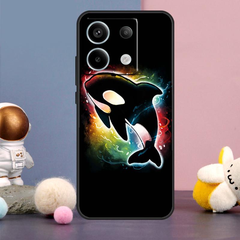 Shark and Killer Whale Case For Xiaomi Redmi Note 14 13 9 10 11 12 15 Pro Plus Redmi 15 15C 14C 10C 12C 13C Cover