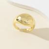 Simple Glossy Oval Open Ring for Women Exquisite Vintage Finger Ring Fashion Casual Versatile Stackable Party Jewelry Gift 2026