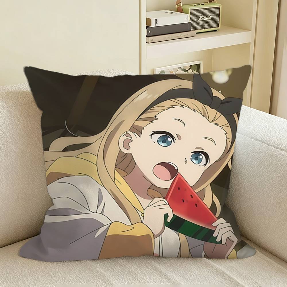Chisato Anime Lyco Reco Merch Square Sofa Pillow Cover Solid Color Living Room Home Decor Cushion Case