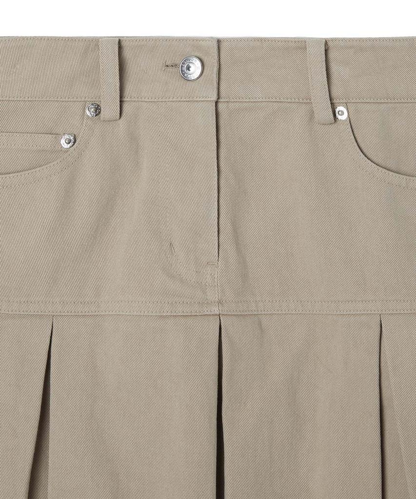 MOONSUN Essential_Mss Pleats Mini Skirt [Beige]