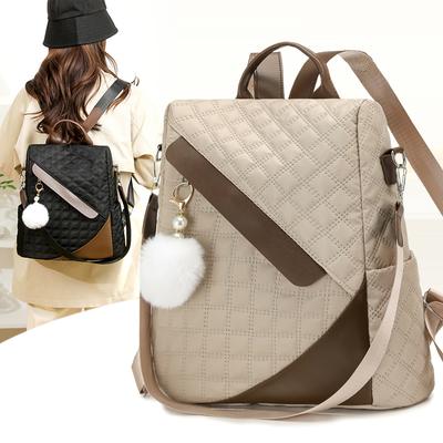 Mochila Feminina para o Trabalho Mochila de Grande Capacidade Bolsa de Viagem de Uso Duplo com Uma Alça