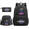 Set da 3 pezzi Anime Cartone Animato K-Pop Cacciatori di Demoni Zaino Stampato con Borsa a Tracolla Astuccio per Ragazzo Ragazza Adolescente Zaino Scolastico di Grande Capacità