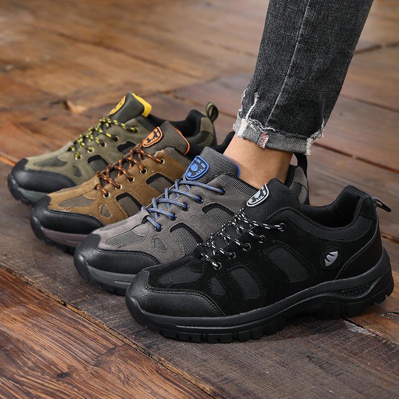 Men's Outdoor Hiking Shoes Breathable Mesh Trekking Shoe Non-slip Wear-resistant Casual Sports Shoes for Climbing Camping Travel