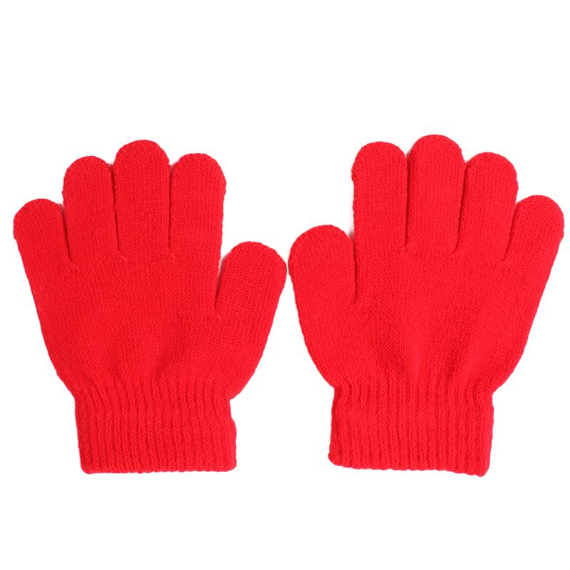 Winter Warm Baby Gloves Children Knitted Stretch Mittens Kids Solid Girls Gloves Full Finger Gloves