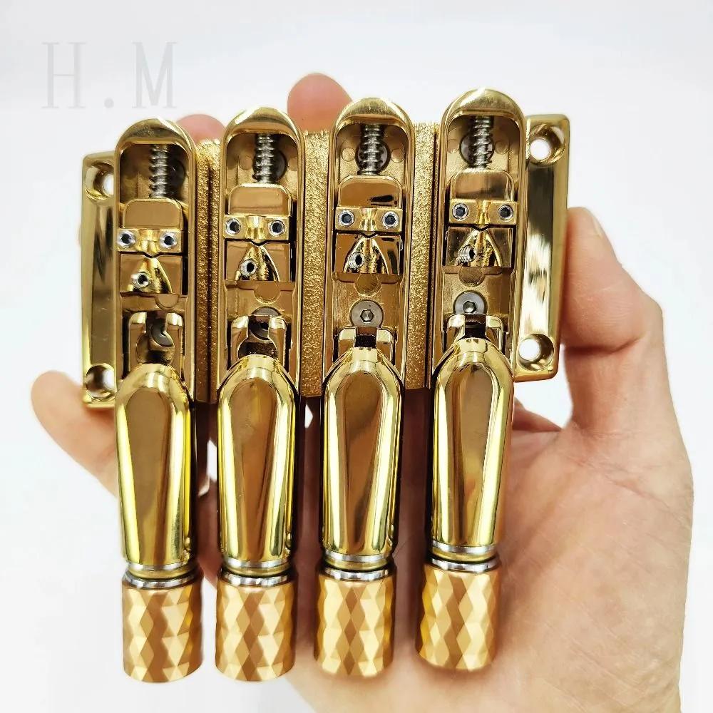 High quality 4-string bass bridge without head, copper string holder