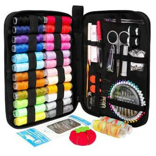Portable Needle & Thread Box: Household Sewing & Mending Kit