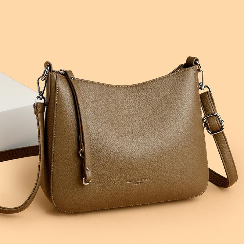 2025 NEW Women's Soft Leather Shoulder Bags Luxury Designer Crossbody Bags Ladies Casual Tote Bag Messenger Commuting Sac Bolsos