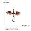 Enamel Dragon Brooches for Women Unisex Rhinestone Necklace Flying Dragon Pins Banquet Party Backpack Gifts Jewelry Accessories