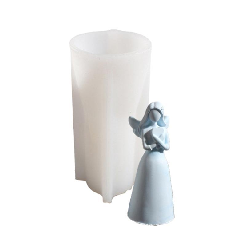F3KD Silicone Angel Shaped Mold for Creating Epoxy Resin Handmade Wedding Decoration Mould Handmade Tool