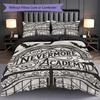 1PC Wednesday Pattern Bedding Quilt Set Quilt Cover Pillowcase Home Decoration Birthday Gift (1 * Duvet Cover + 2 * Pillowcase, Without Core)