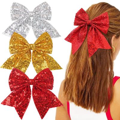 Hair Barrette Double-layered Solid Color Sequin Anti-slip Retro Hair Decoration Princess Style Dating Party Ponytail Clip Hair Accessories