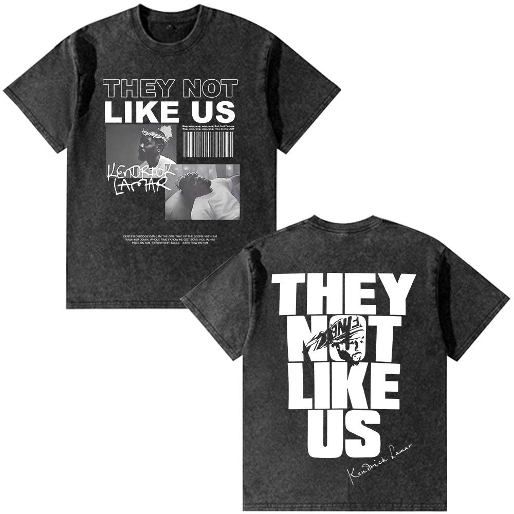 

Vintage Washed Short Sleeve T Shirt Rapper Kendrick Lamar They Not Like Us T-shirt Men s Women Clothing Fashion Hip Hop T-shirts 5XL різнокольоровий