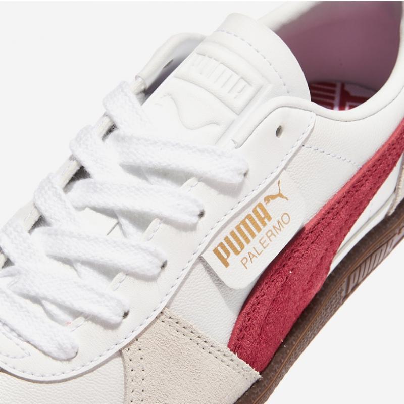 Puma Palermo Lth Pki39646405 Puma White Vapor Gray Club Red