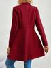 Umlegekragen Trenchcoat Damen Windjacke Eng anliegende Kleidung Femme Lockerer Umhang Wolliger Einreiher Oberbekleidung
