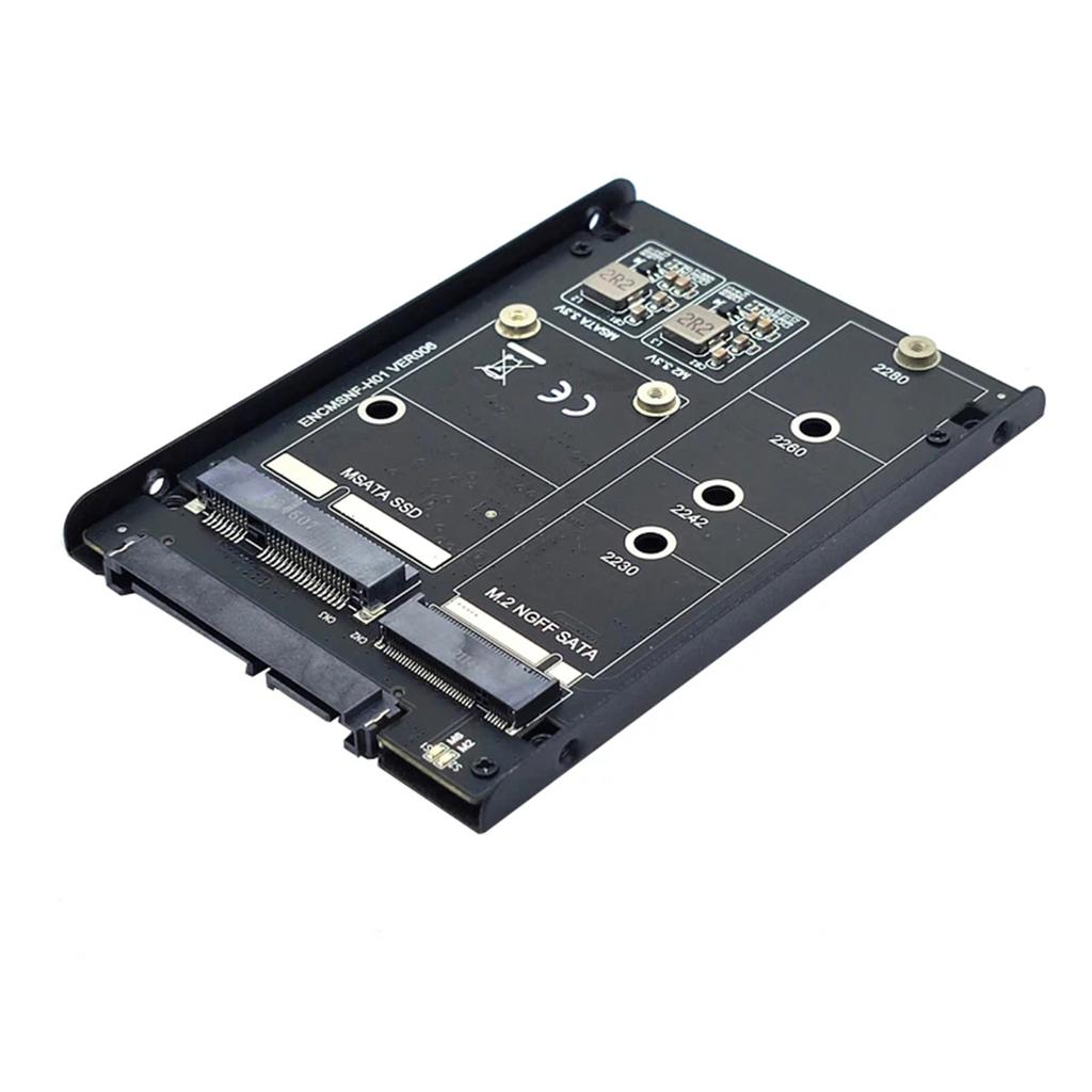 M.2 NGFF MSATA SSD na SATA 3.0 2.5'' Adaptér Karta konvertoru M.2 SSD JBOD Adaptér pro karty 2230/2242/2260/2280 6Gbps