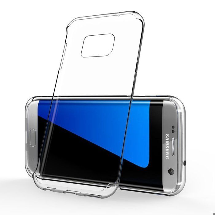 Coque et tour de cou pour Samsung Galaxy S7 Edge - TPU Souple Transparent Cordon Noir réglable Phonillico®
