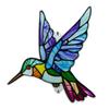 Glass Hummingbird Wind Chime Diamond Glass Crafts Hanging for Home Garden Courtyard Balcony Decoration Housewarming Gift