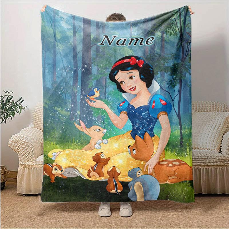 Custom 1pc Snow White's Royal Adventure Blanket, Soft And Comfortable Blanket, Casual Warm, Camping Travel Blanket, Good Birthday Gift Q90813