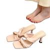 Temperament Royal sister high-heeled slippers women's summer 2025 new with skirt design open-toed cool slippers