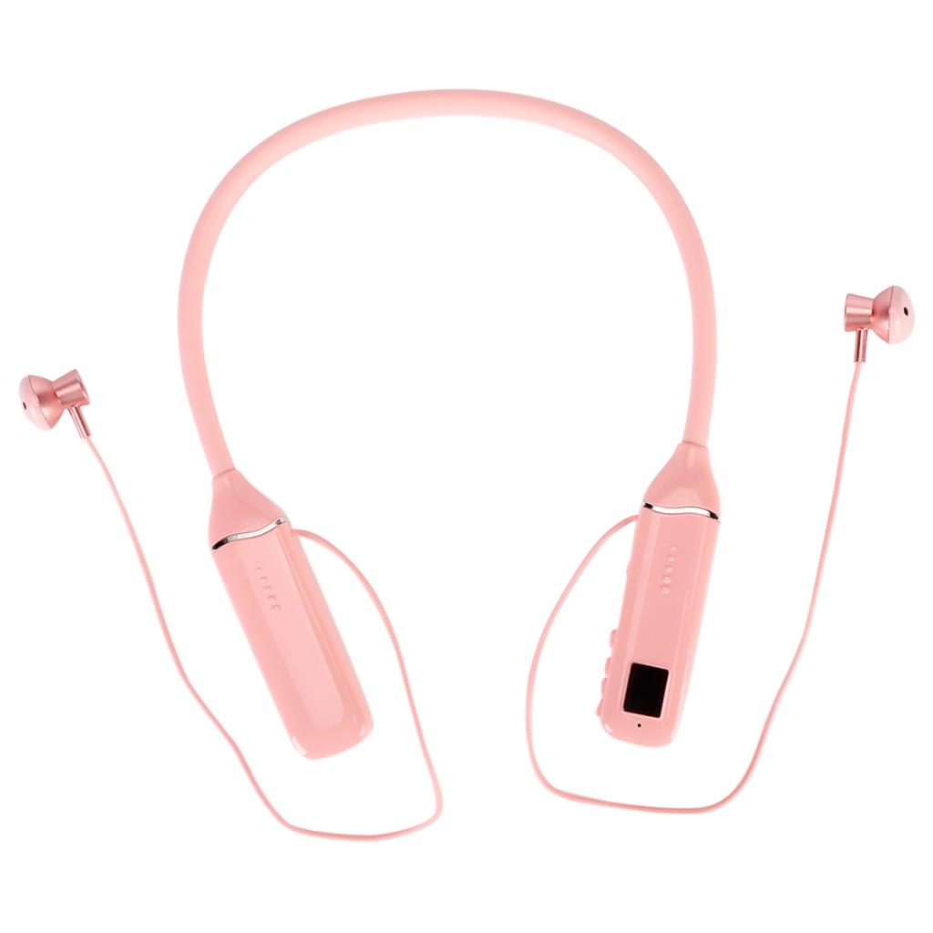 Bluetooth Neckband Headphone LED Power Display Memory Card Playback Magnetic Earbuds Headset with