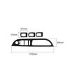 4PCS Carbon Fiber Car Window Lifter Switch Control Panel Frame Decorative Stickers For BMW E60 5 Series 2005-10 Cars Accessories
