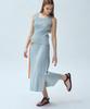 Waiowai Wrap Slit Ribbon Pleated Long Skirt_2Colors