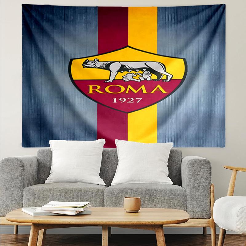 Rome Football club Printed Printed Tapestry, for Bedroom,Livingroom, dormitory, Large Wall Decor, Fabric Decor Fan Birthday Gifts