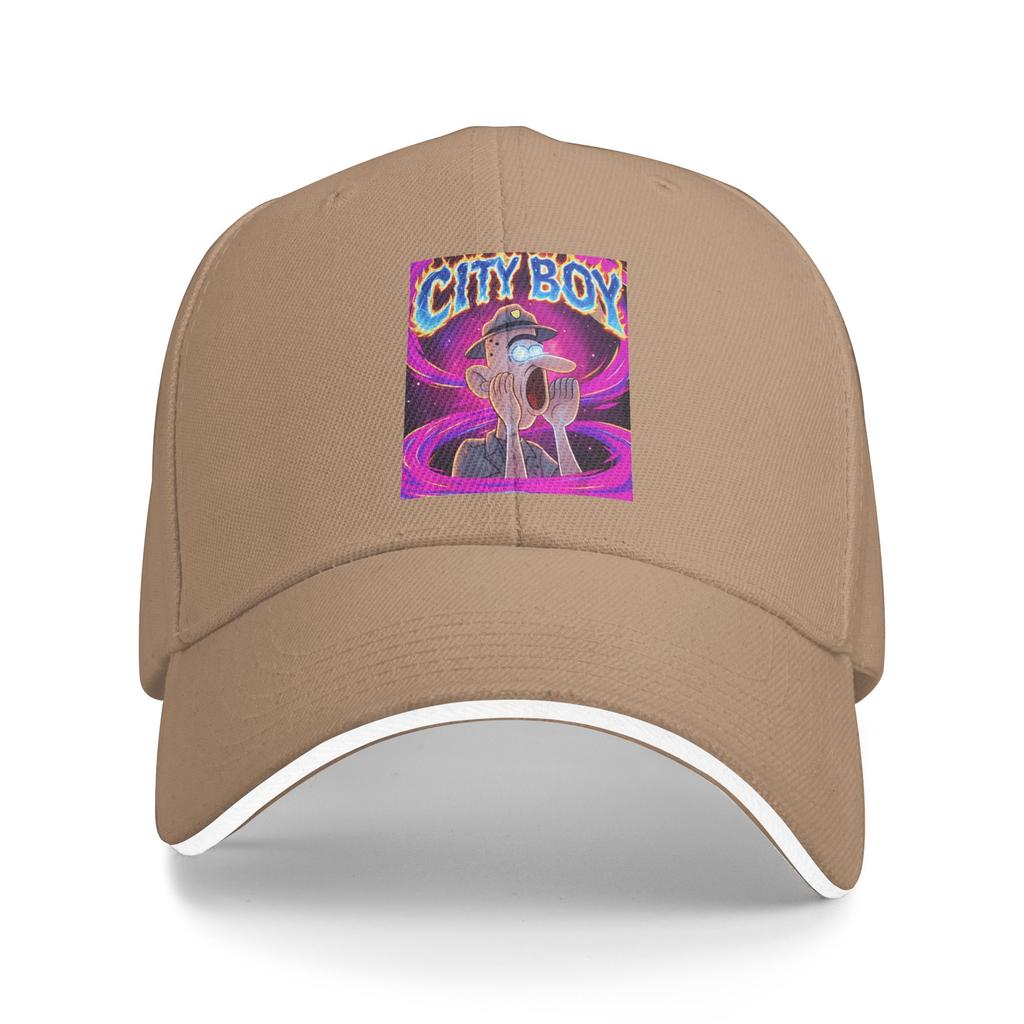Summer Casual Baseball Cap City Boy Brainrot Meme Reaction Loud Funny Cartoon Outdoor Sunscreen  y2k Cool Snapback Cap