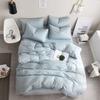 Soft Brushed Microfiber Bedding Set 4PCS Solid Color Minimalist Nordic Style Queen King Size