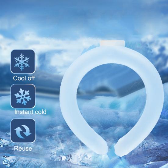Summer Neck Cooling Tube Wearable Neck Cooler Lightweight Reusable Ice Cold Ring Outdoor Heatstroke Prevention Portable Neck Wrap Collar