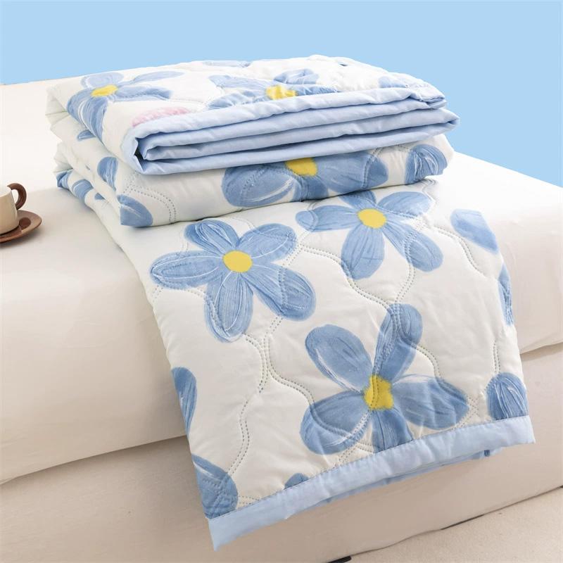 

1PC Air Conditioning Blanket Skin-friendly Floral Style Breathable Thin Quilt Adults Kids 100*150cm