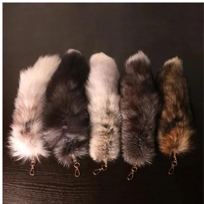 Nouveaux Porte-clés en Fourrure Queue de Loup Mode Unisexe Pendentif Porte-clés de Voiture Porte-clés Charme Accessoires de Sac Cadeaux