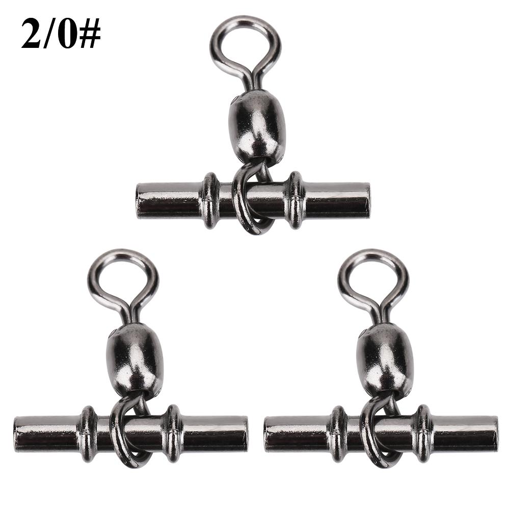 20pcs Set T Shape Line Crane Fishing Swivels Connectors Accessories (2Celsius0# )