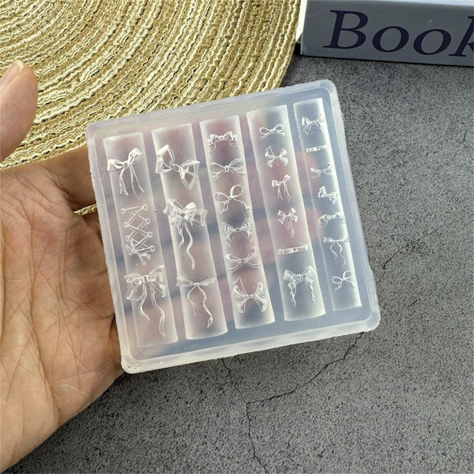 3D embossed sweet girl bow ribbon silicone mold One Size