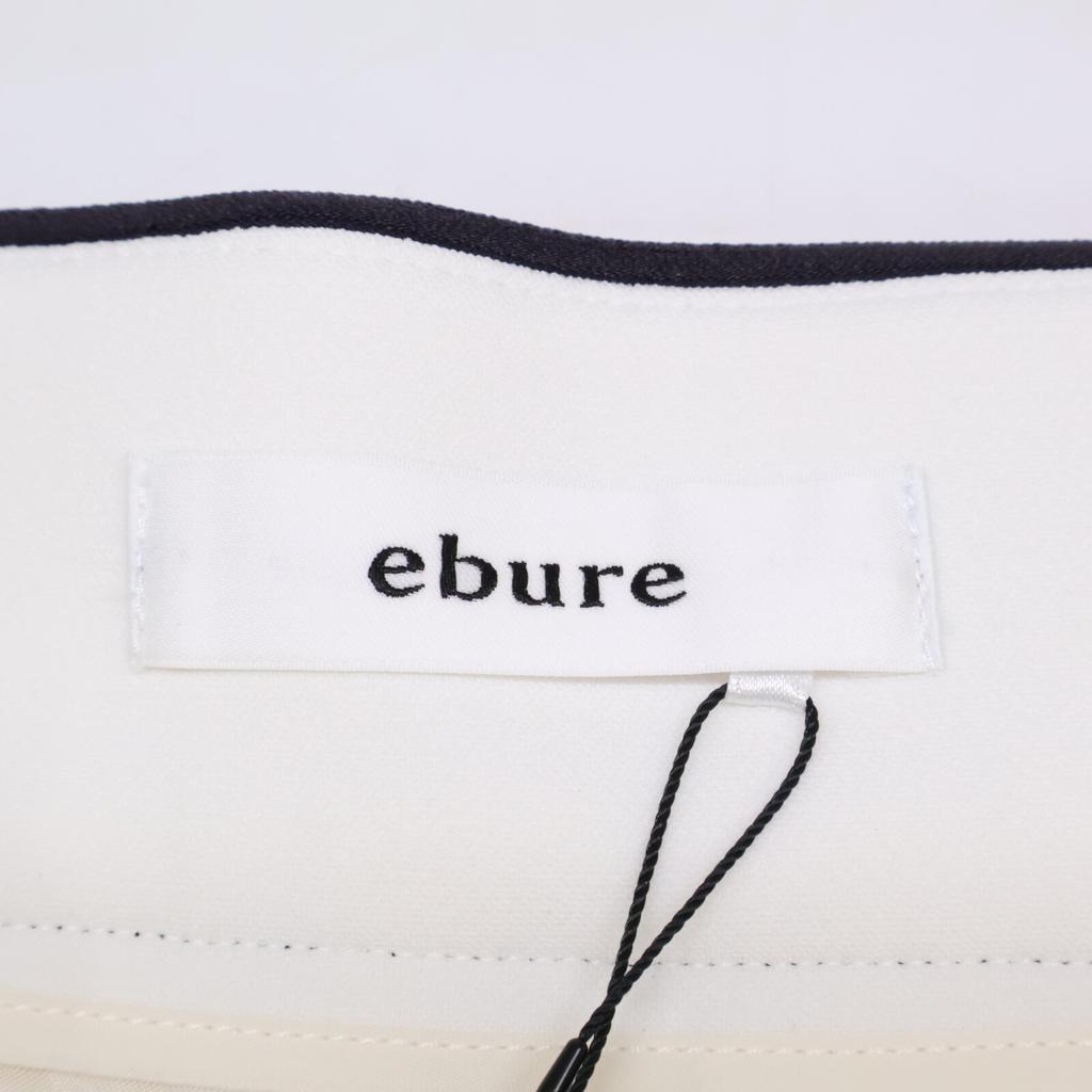 ebure White piping wide pants Bottoms 38 whiteUsed