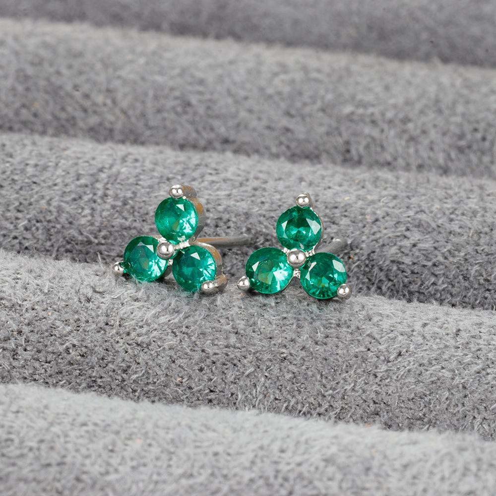 Korean Earrings Geometric Triangle Color Piercing Ear Stud Ximang Seller in Europe and America Mini Bone Studs Simple