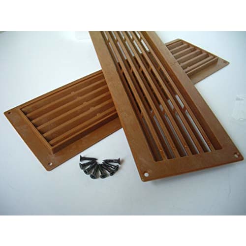 Mizukami Metal K Louver Type 5 P.C. Door Louver, 100mm x 300mm (White)