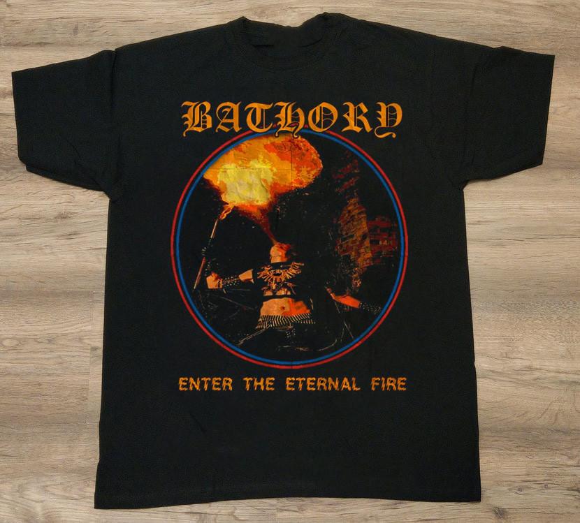 Vtg Bathory Band Black Heavy Cotton T-Shirt Gift Halloween  PP868 Unisex T-Shirt S