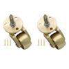 2Pcs Heavy Duty Brass Caster Wheels 360 Degree Swivel Silent Rolling Furniture Casters for Floor & Carpet Protection