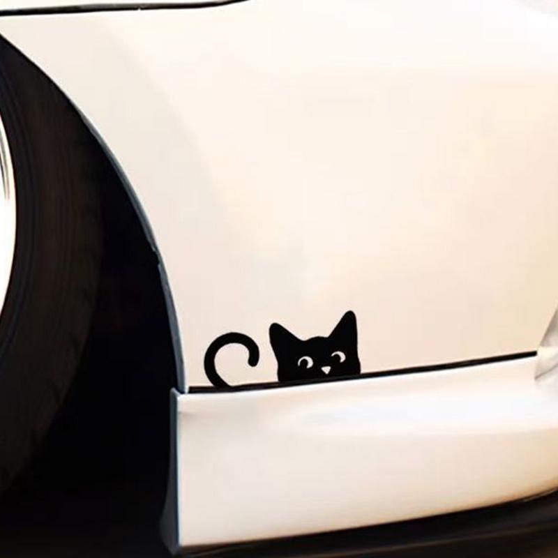 Peeking Cat Sticker for Car Window Cartoon Funny Peeking Cat Decals Safe and Harmless Auto Decoration Tool for Laptop Water