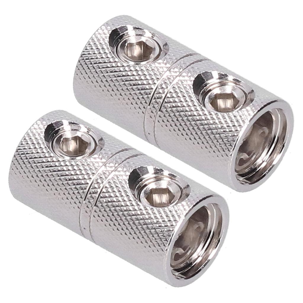 2pcs Power Cord Extension Terminal 0 Gauge Input Output Wire Coupler for Car Audio System